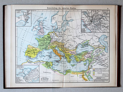 Putzgers Historischer Schul-Atlas, 1900
9. Entwickelung des römischen Reiches