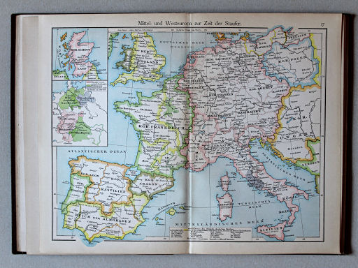 Putzgers Historischer Schul-Atlas, 1900
17. Mittel- und Westeuropa zur Zeit der Staufer