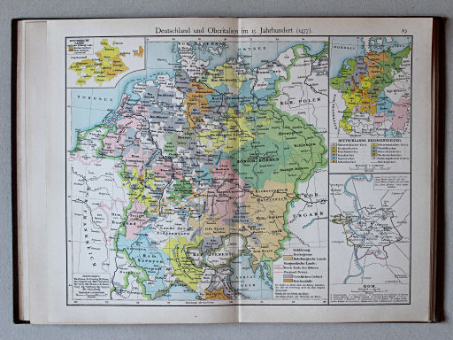 Putzgers Historischer Schul-Atlas, 1900
19. Deutschland und Oberitalien im 15. Jahrhundert (1477)