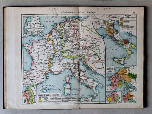 Putzgers Historischer Schul-Atlas, 1901
14. Mitteleuropa zur Zeit der Karolinger