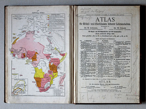 Putzgers Historischer Schul-Atlas, 1901
40b. Aufteilung Afrikas