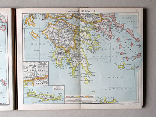 Putzgers Historischer Schul-Atlas, 1911
7. Griechenland. Südlicher Teil