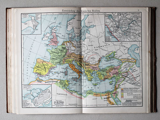 Putzgers Historischer Schul-Atlas, 1911
9. Entwickelung des Römischen Reiches