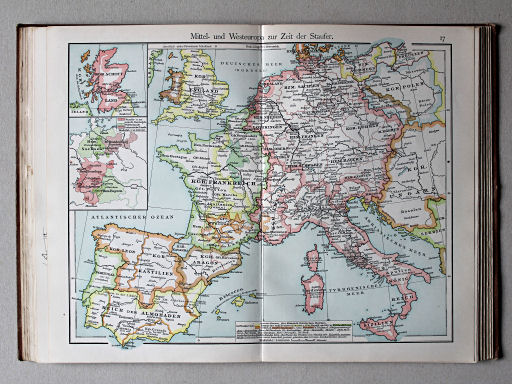 Putzgers Historischer Schul-Atlas, 1911
17. Mittel- und Westeuropa zur Zeit der Staufer