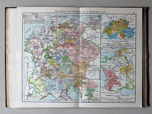 Putzgers Historischer Schul-Atlas, 1911
18. Deutschland und Oberitalien im 14. Jahrhundert (1378)