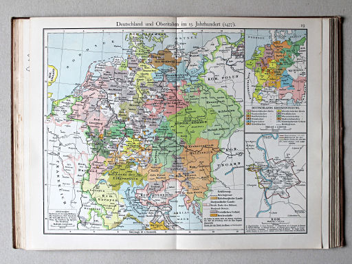 Putzgers Historischer Schul-Atlas, 1911
19. Deutschland und Oberitalien im 15. Jahrhundert (1477)