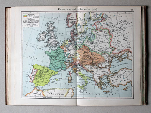 Putzgers Historischer Schul-Atlas, 1911
23. Europa im 17. und 18. Jahrhundert (1740)