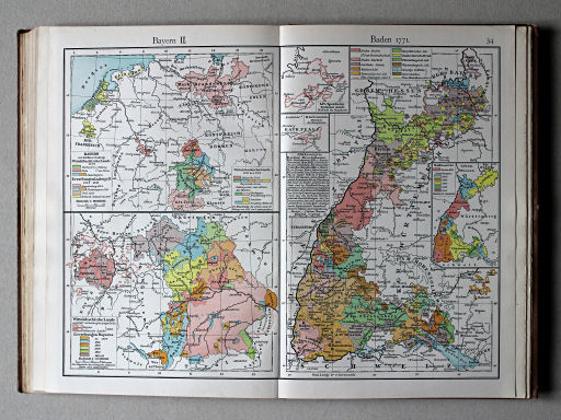 Putzgers Historischer Schul-Atlas, 1911
34. Bayern II. Baden 1771