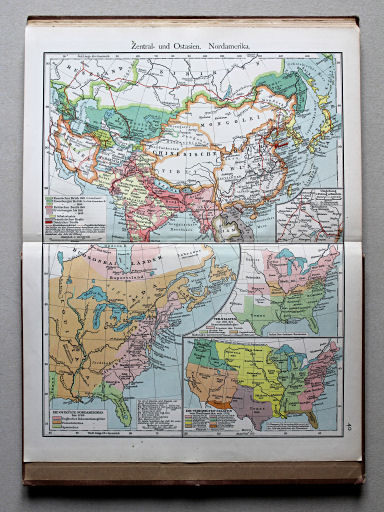 Putzgers Historischer Schul-Atlas, 1911
40. Zentral- und Ostasien. Nordamerika