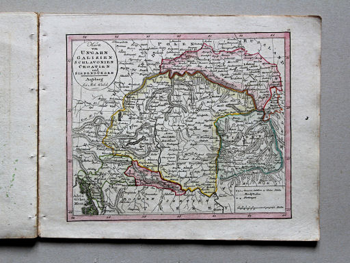 Johann Walch, Neuester Schul-Atlass, 1824
21. Karte von Ungarn Galizien Schlavonien Croatien und Siebenbürgen